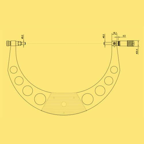 Mechanical External Micrometer with Interchangeable Anvils - Image 3